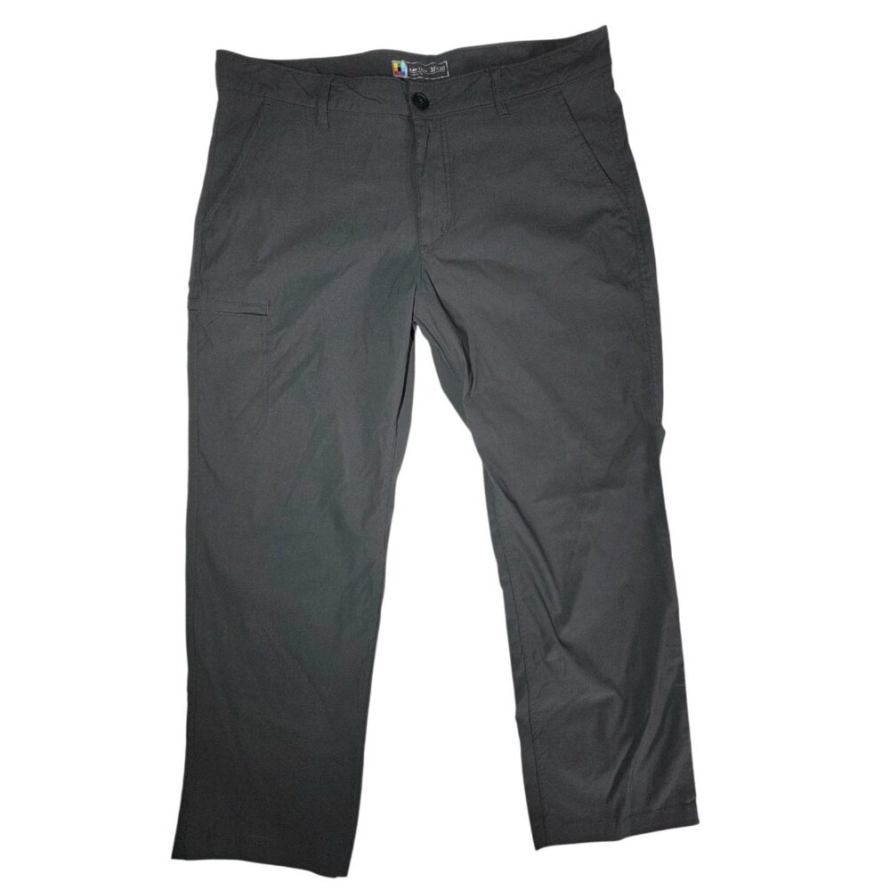 LB Tech Classic Fit Gray Men's‎ Nylon Straight Leg Hiking Outdoor Pants 38x28